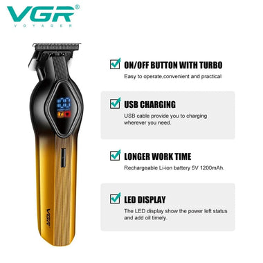 VGR V-921 Cordless 7000RPM Electric Beard Trimmer