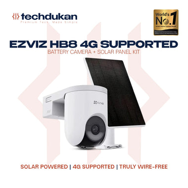EZVIZ HB8 Lite 4G – 2K+ 4MP 4G & Wi-Fi Battery Pan/Tilt Outdoor Camera