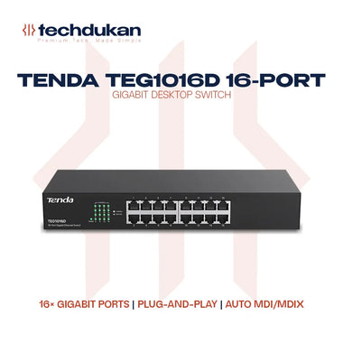 Tenda TEG1016D 16-Port Gigabit Desktop Switch