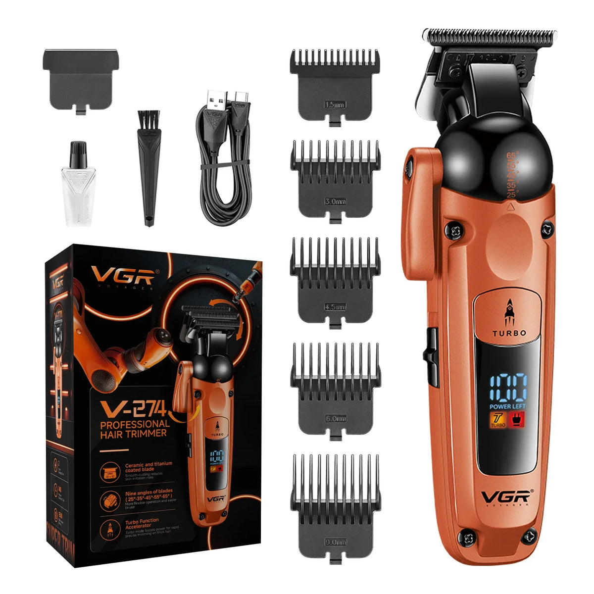 VGR V-274 Professional Cordless Hair Clipper