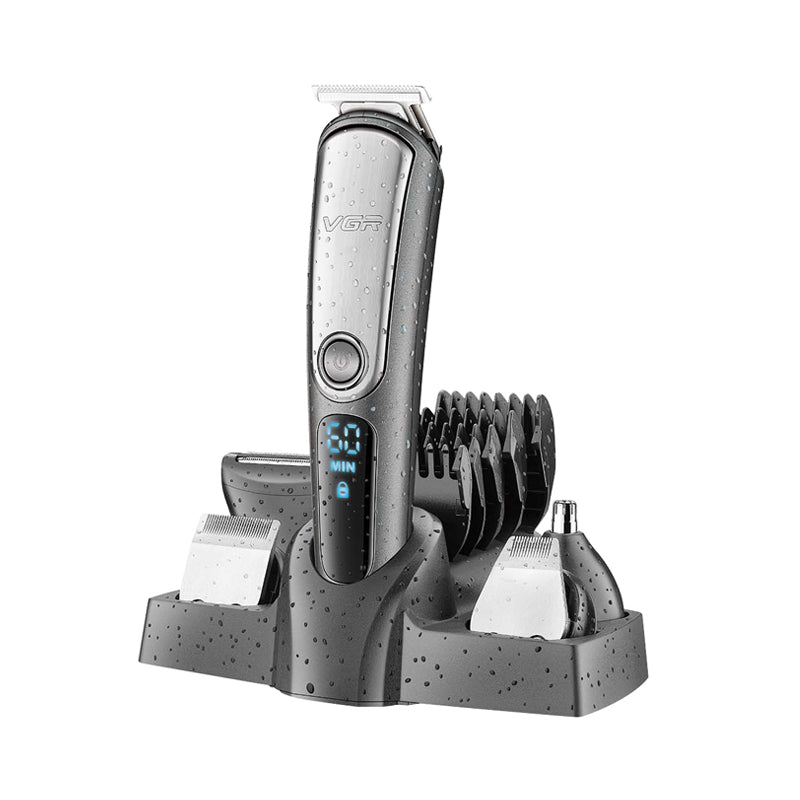 VGR V-105 Professional 5-in-1 Grooming Kit for Men with Led Display,.