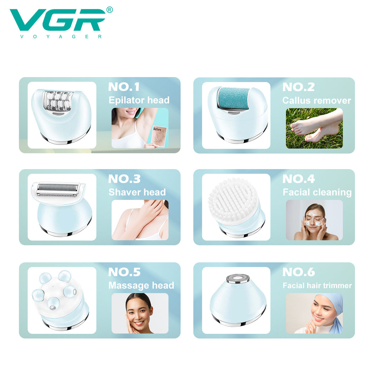 VGR V-733 Professional Ladies Grooming Kit — Image 6 — VGR