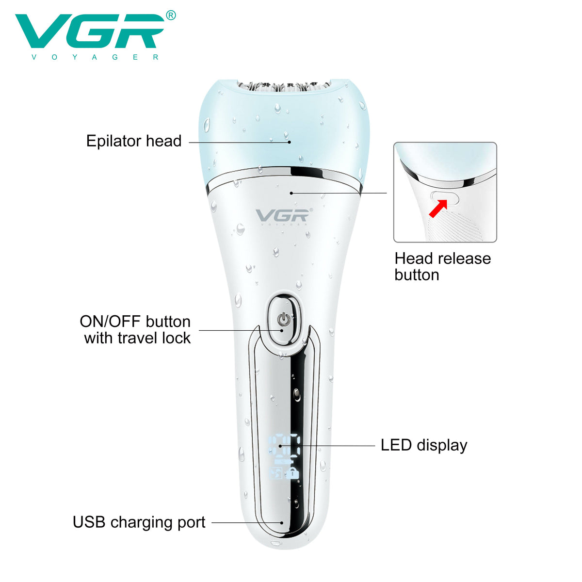 VGR V-733 Professional Ladies Grooming Kit — Image 4 — VGR