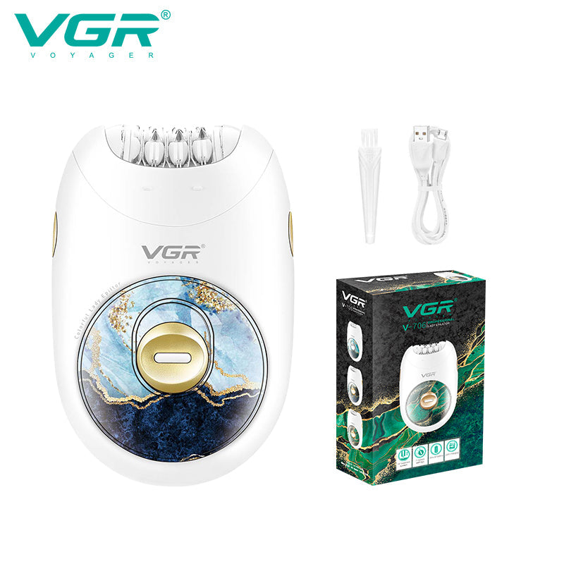 VGR V-706 Cordless Professional Women Epilator with 18 Tweezers for Face, Legs, Underarms & Bikini area — Image 4 — VGR