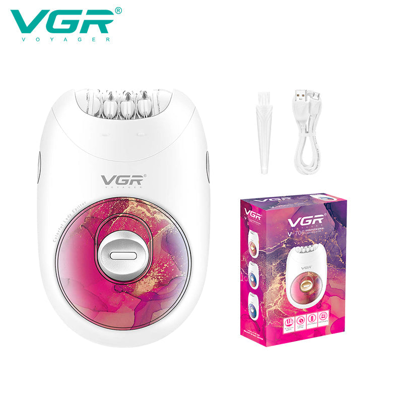 VGR V-706 Cordless Professional Women Epilator with 18 Tweezers for Face, Legs, Underarms & Bikini area — Image 3 — VGR