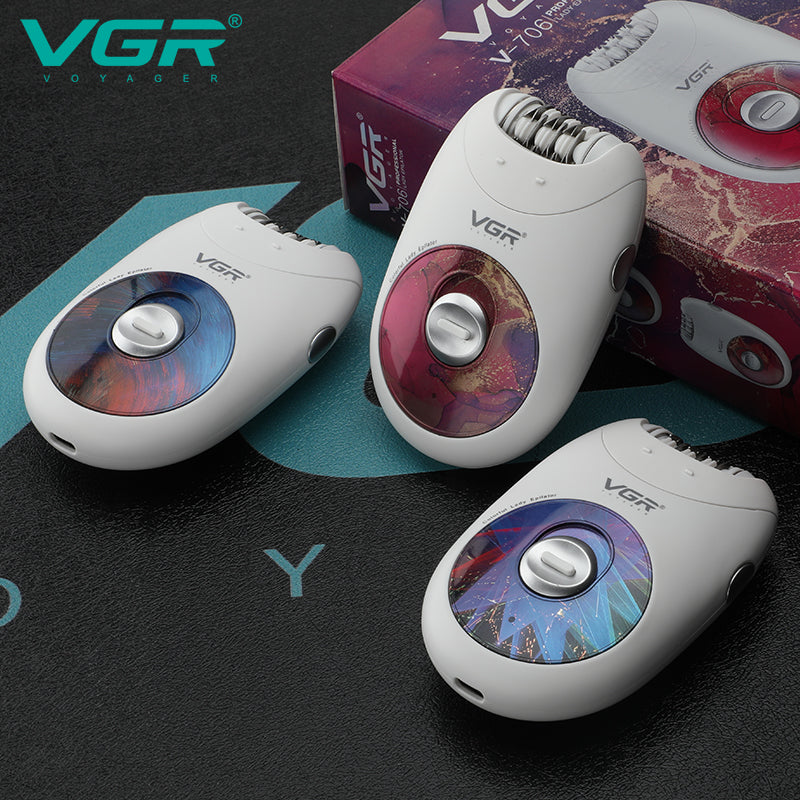 VGR V-706 Cordless Professional Women Epilator with 18 Tweezers for Face, Legs, Underarms & Bikini area — Image 5 — VGR