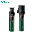 VGR V-677 Professional Trimmer 240 min Runtime 12 Length Settings (Green).