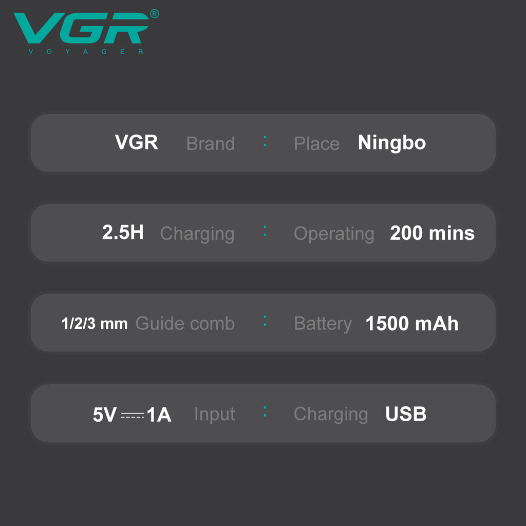 VGR V-985 Professional Hair Trimmer — Image 6 — VGR