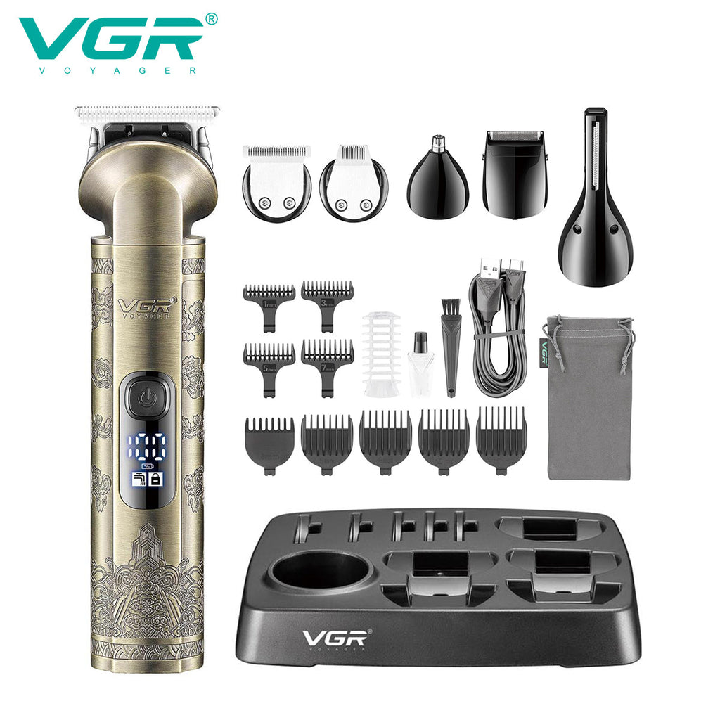 VGR V-109 6-in-1, Face, Hair and Full Body Multi Grooming Kit - Metal Body.