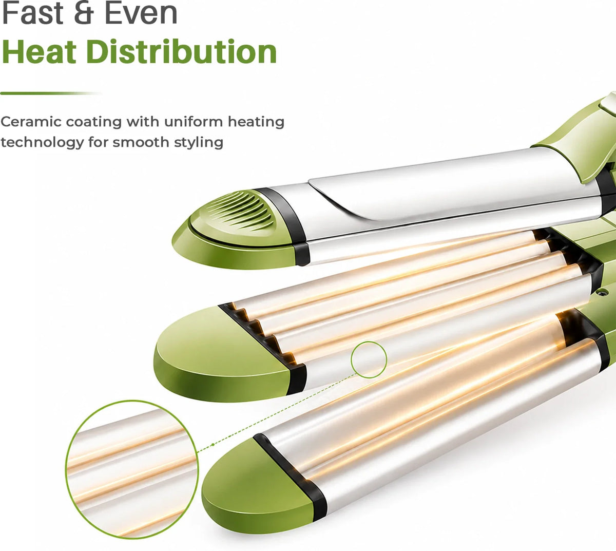 VGR V-569 Professional 4-in-1 Hair Beauty Styler (Green) — Image 4 — VGR