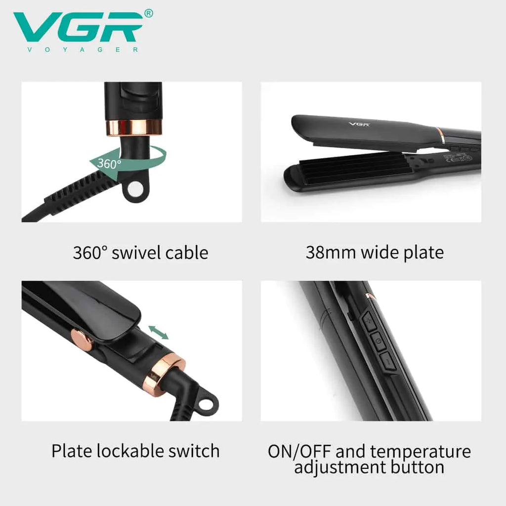 VGR V-519C Professional Hair Straightener Ceramic Plates — Image 4 — VGR