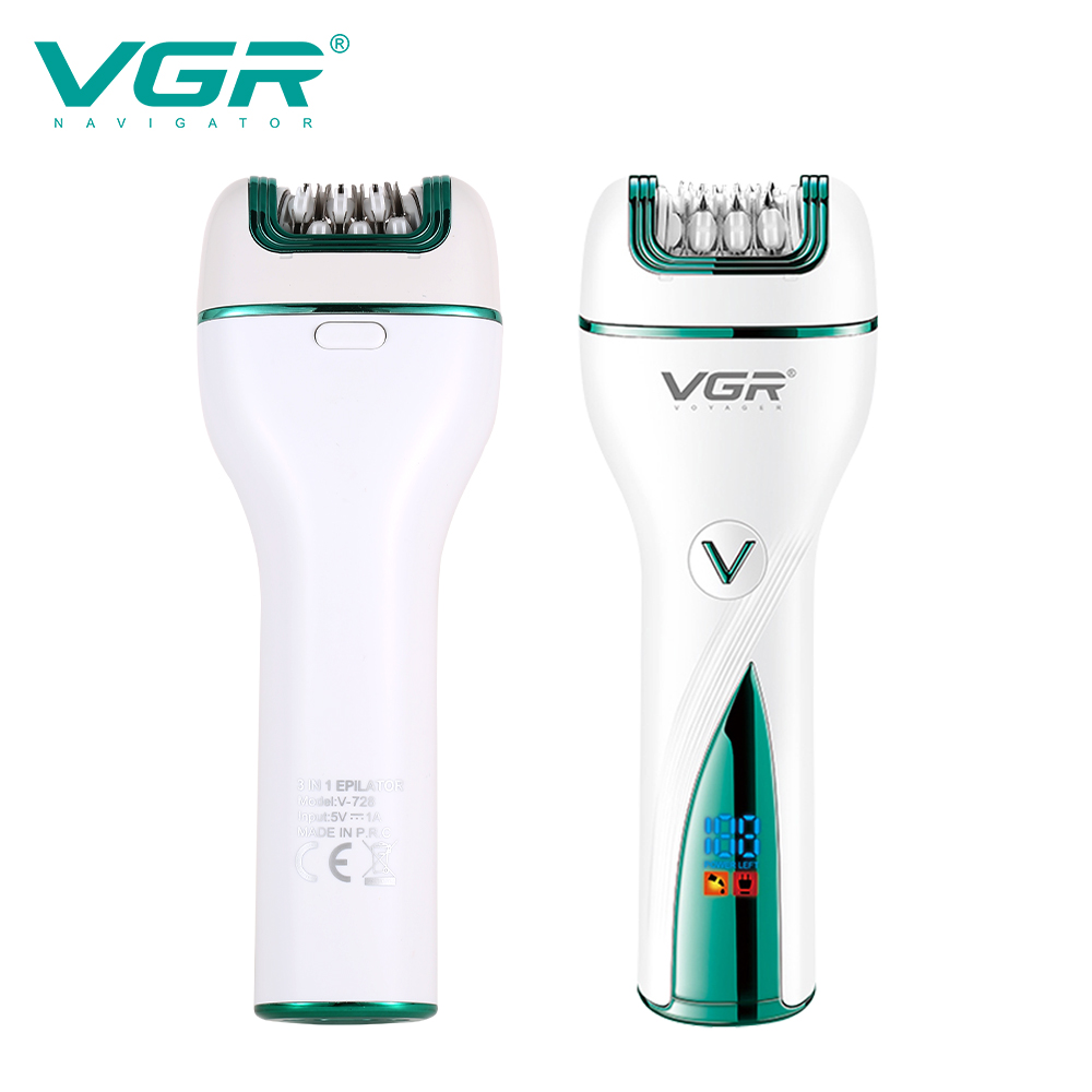 VGR V-728 3-in-1 Women Epilator Electric Female Shaver Leg Body Hair Removal — Image 2 — VGR