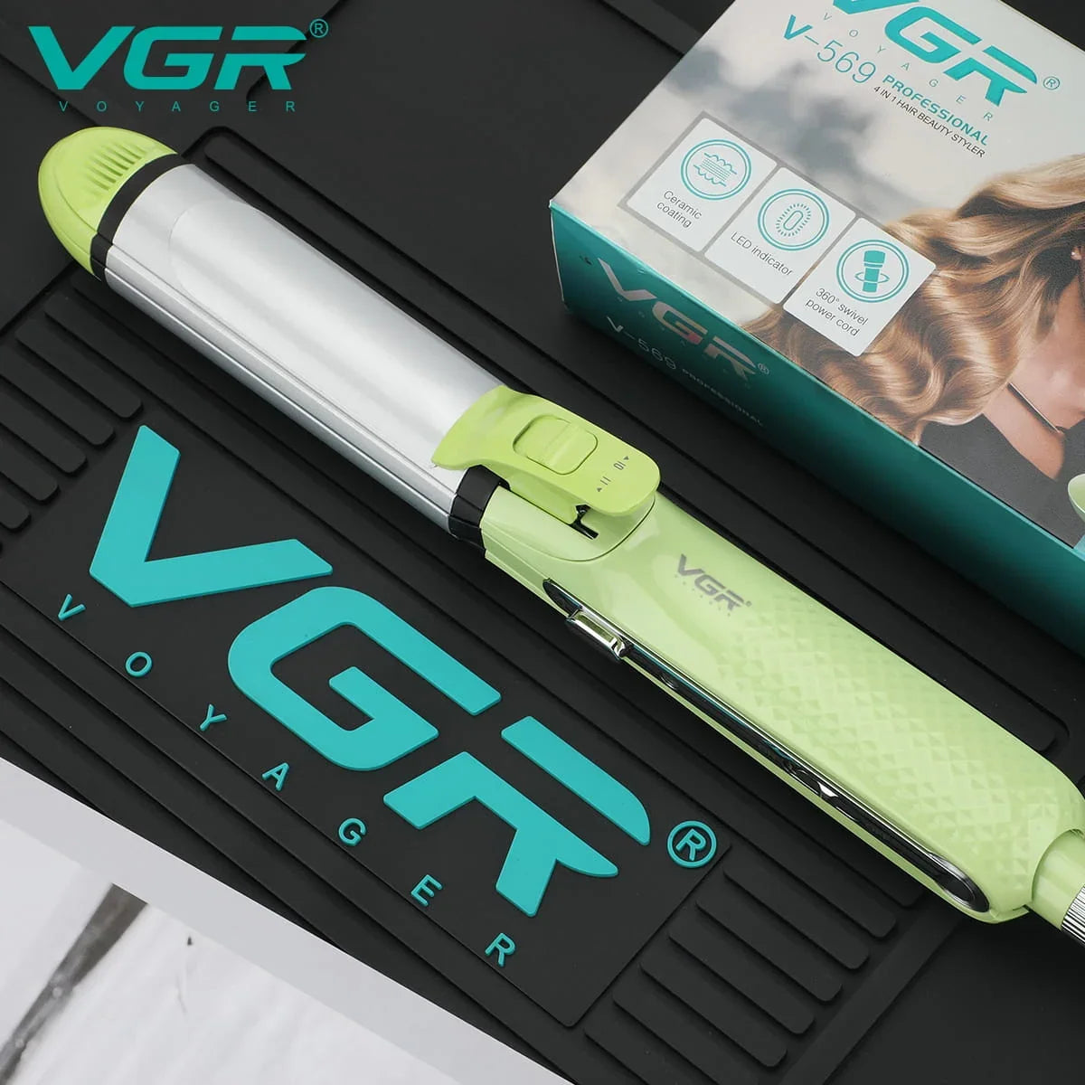 VGR V-569 Professional 4-in-1 Hair Beauty Styler (Green) — Image 2 — VGR