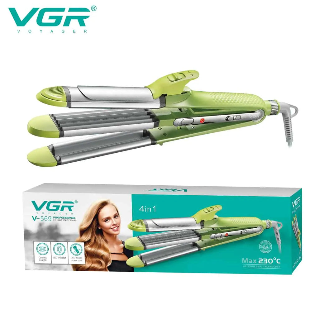 VGR V-569 Professional 4-in-1 Hair Beauty Styler (Green) — Image 3 — VGR