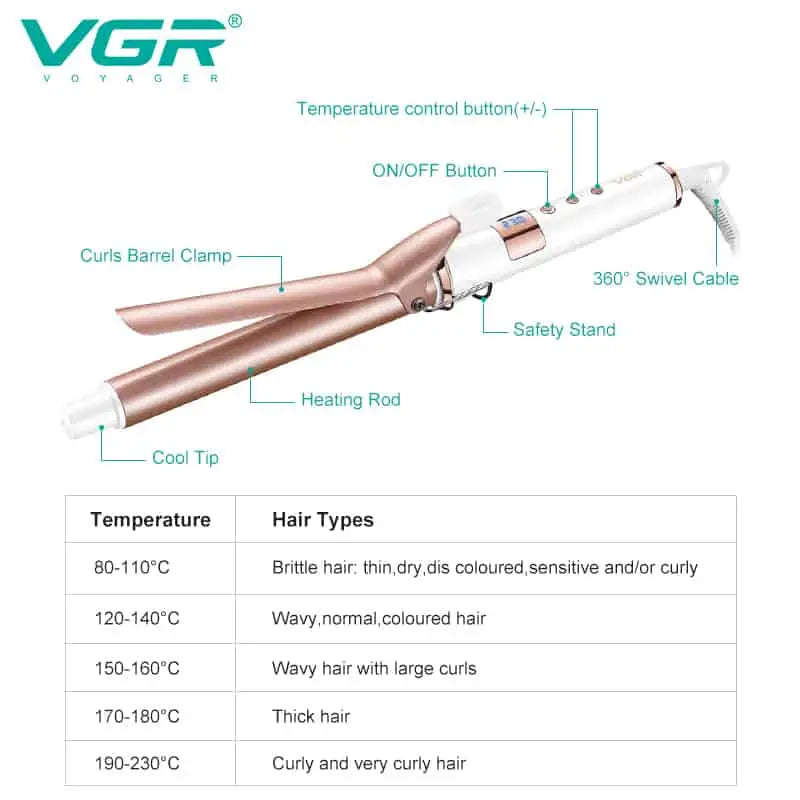 VGR V-578 Professional Hair Curler For Women