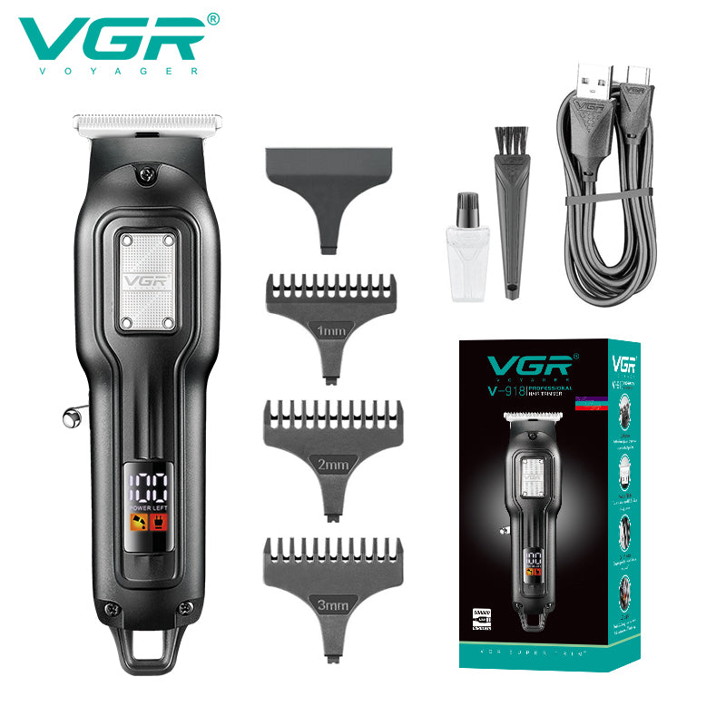 VGR V-918 Digital Display Professional Cordless Hair Clippers Hair Grooming Set Beard Trimming — Image 2 — VGR