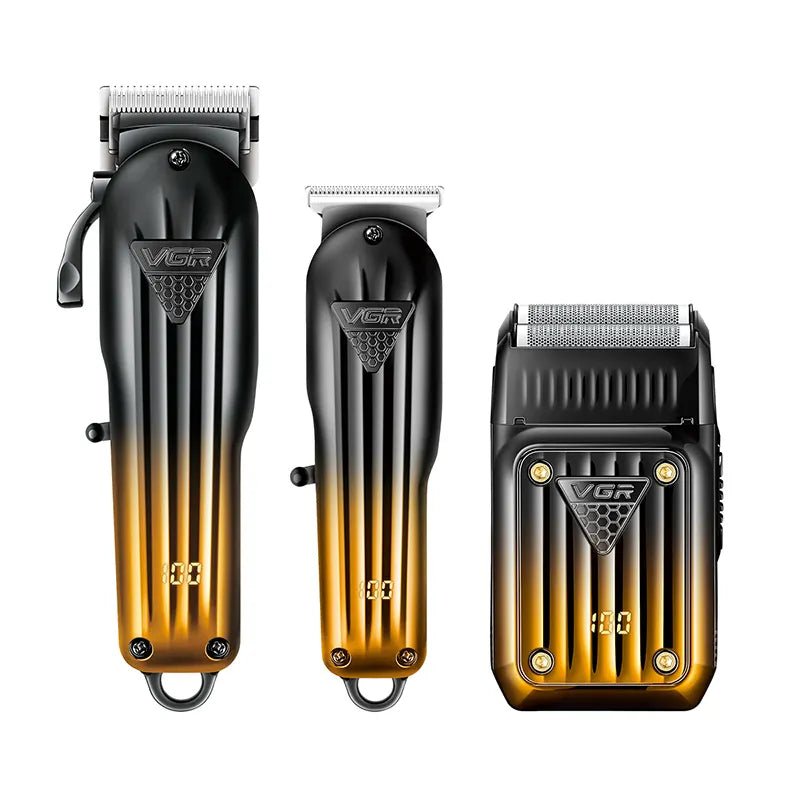 VGR V-644 Professional Barber Hair Cutting Kit 3-in-1 Clipper, Trimmer & Shaver