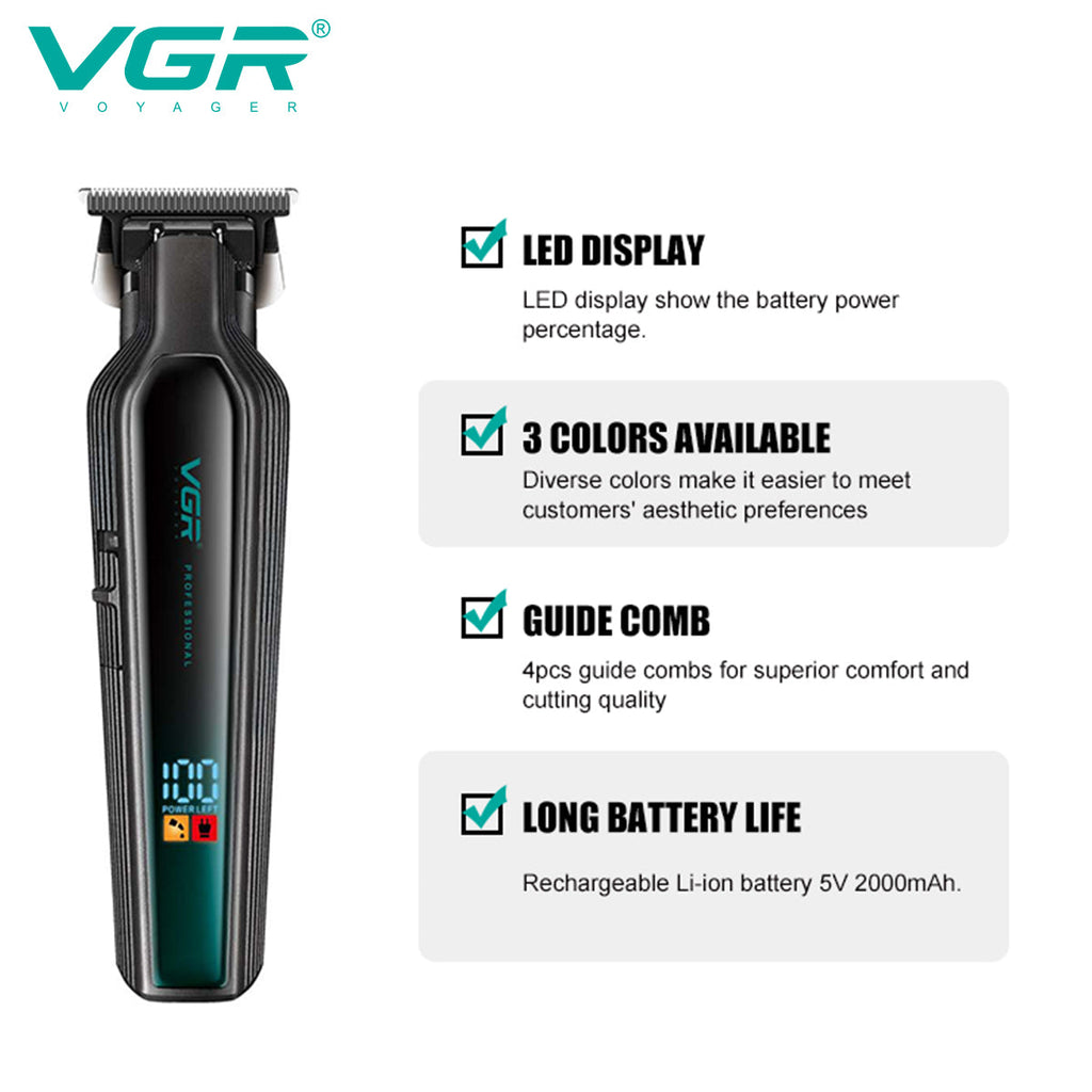 VGR V-930 Professional Cord/Cordless Hair Trimmer for Men's & Boy's — Image 3 — VGR