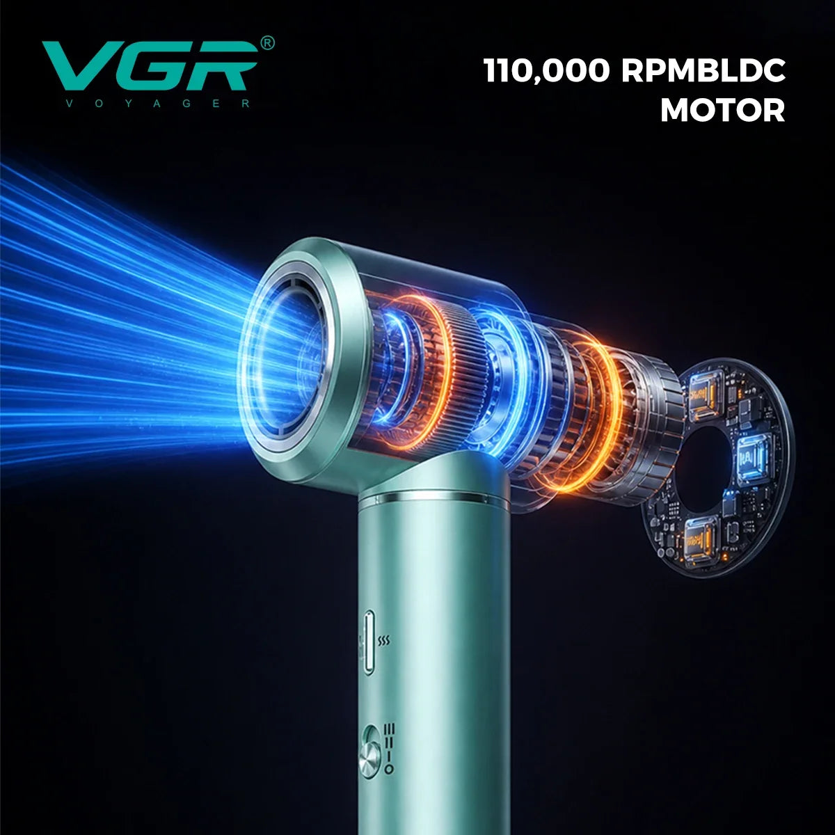 VGR V-478 6-in-1 Professional Hot Air Styler & Hair Dryer Brush