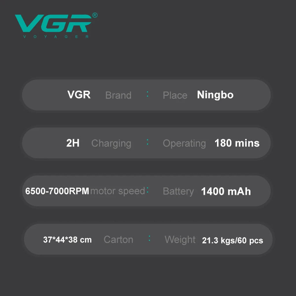 VGR V-250 Professional Hair Trimmer For Men