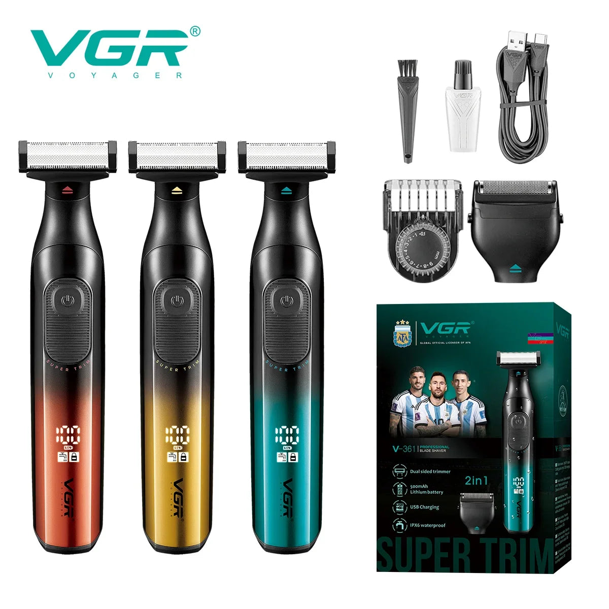 VGR V-361 2-in-1 Professional Electric Shaver