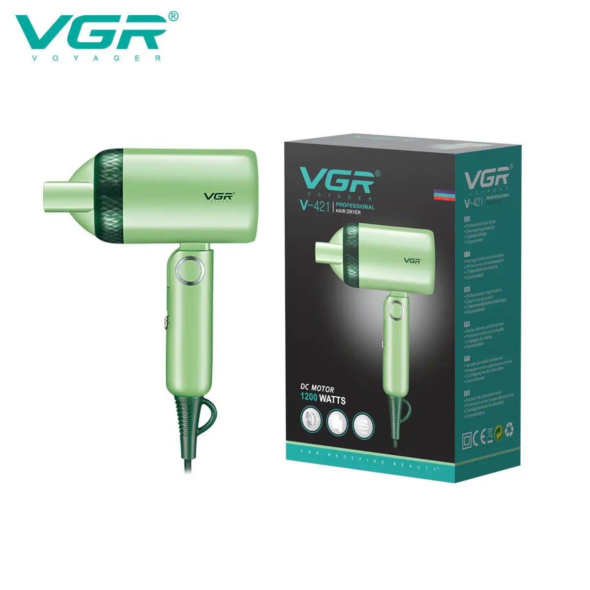 VGR V-421 Hair Dryer Professional Dryer Mini — Image 2 — VGR