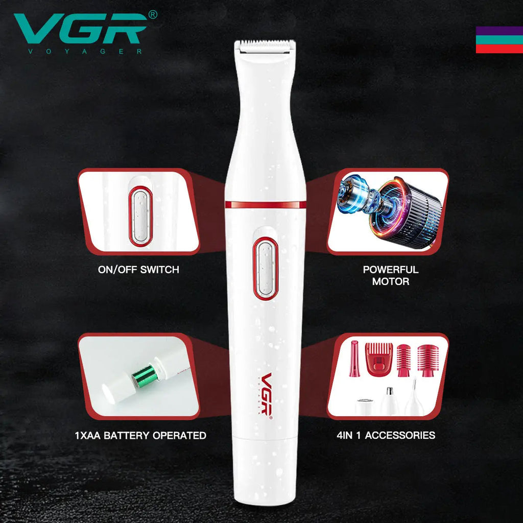VGR V-725 Women 4 in 1 Waterproof Lady Shaver — Image 3 — VGR