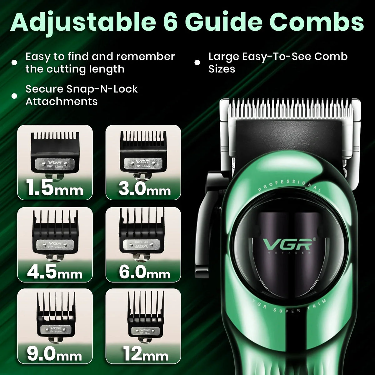 VGR V-166 Professional Hair Clipper for Salon Professionals and Personal Use.
