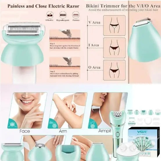 VGR V-756 6 in 1 Female Body Epilator — Image 3 — VGR