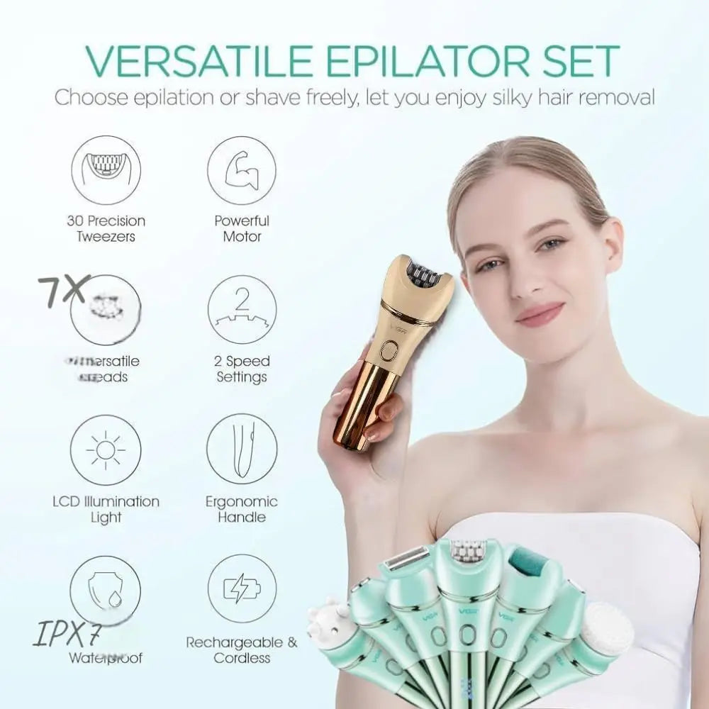 VGR V-756 6 in 1 Female Body Epilator — Image 7 — VGR