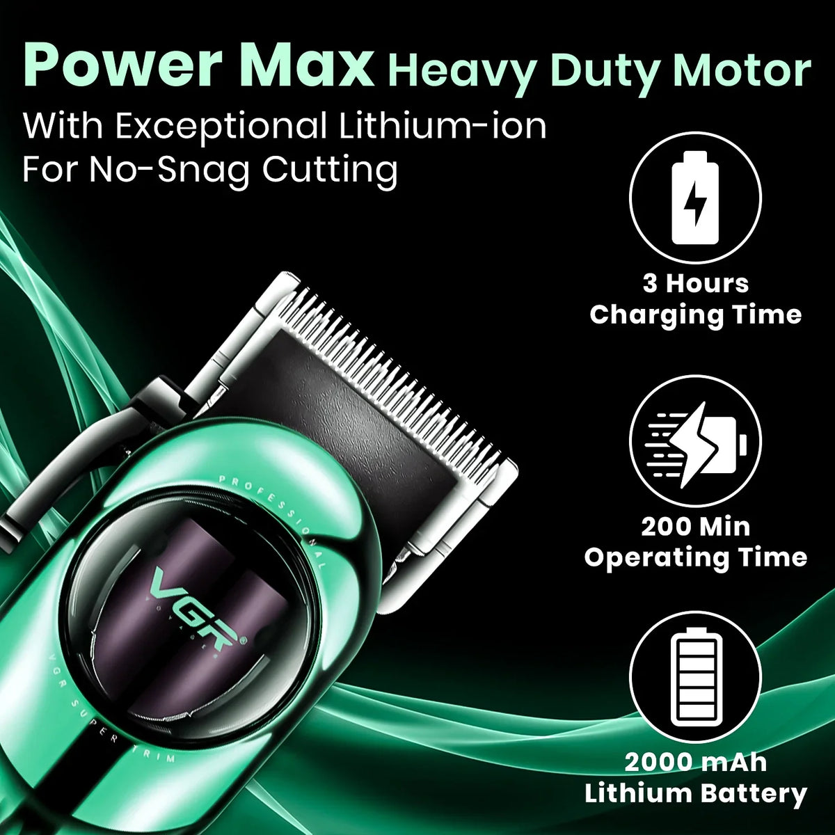 VGR V-166 Professional Hair Clipper for Salon Professionals and Personal Use.