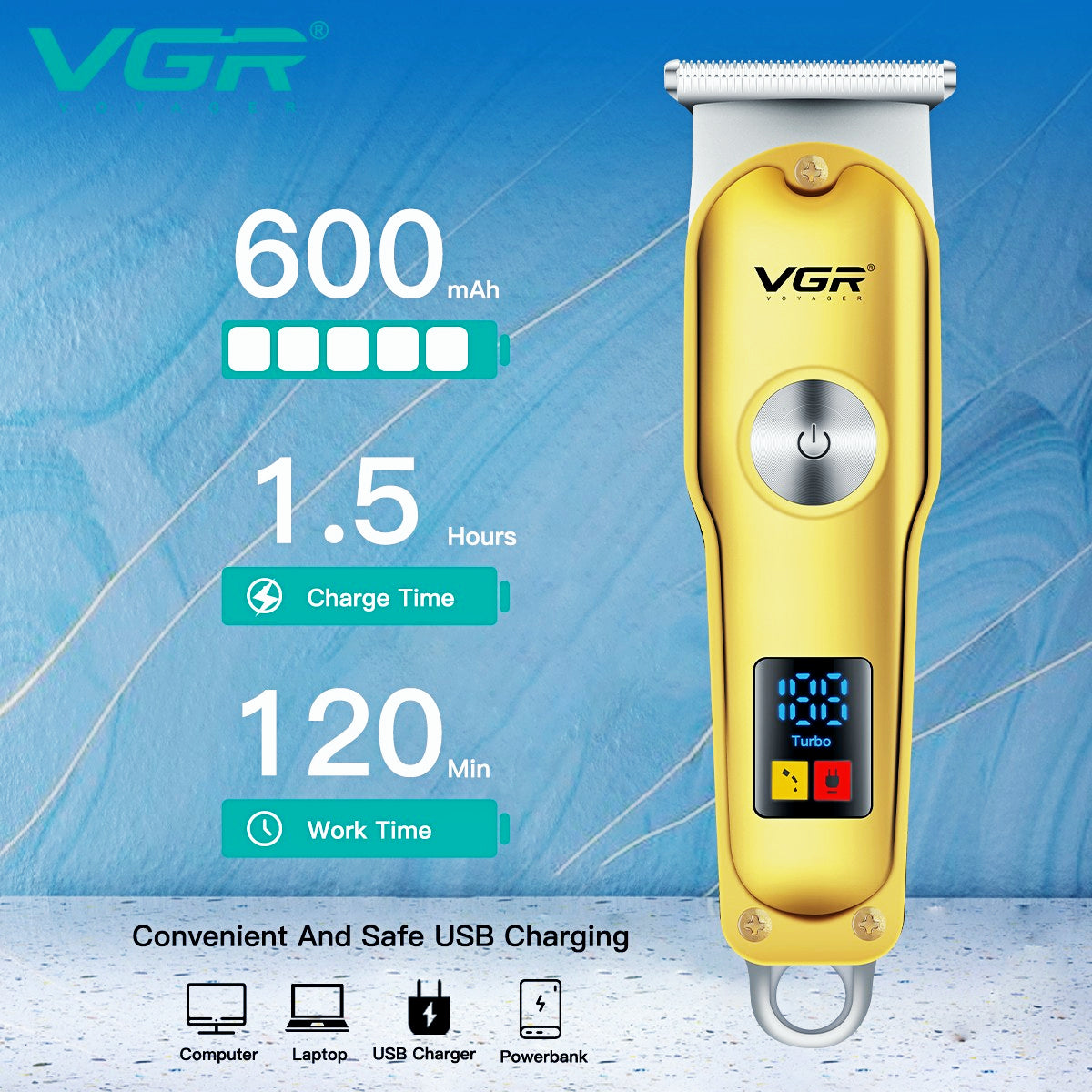 VGR V-290 Mini Hair Cutting Machine Cordless Electric — Image 4 — VGR