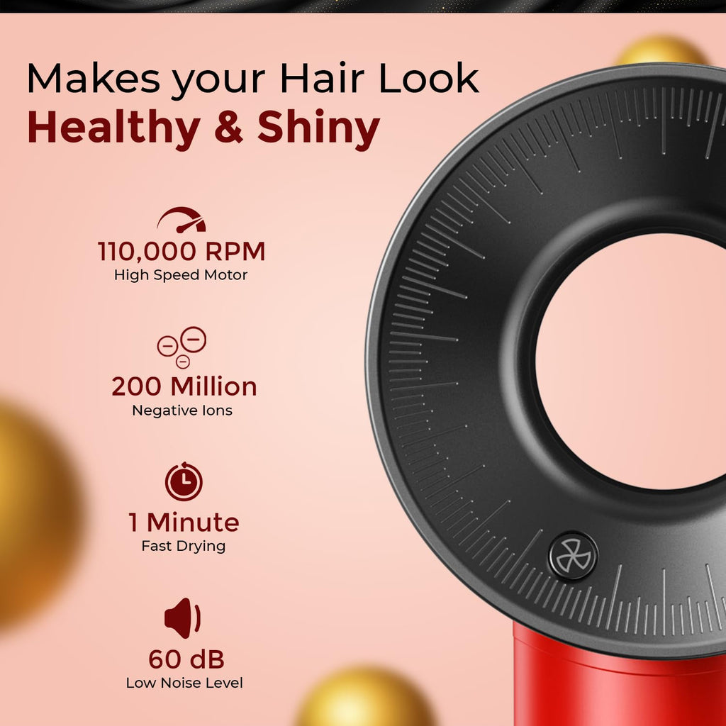 VGR V-445 Professional BLDC Hair Dryer (RED) — Image 3 — VGR