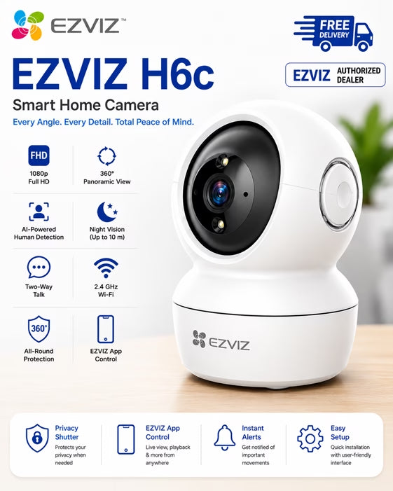 EZVIZ H6c 1080P Pan & Tilt Smart Home Camera