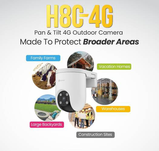 EZVIZ H8c 4G 2K Pan &amp; Tilt Camera