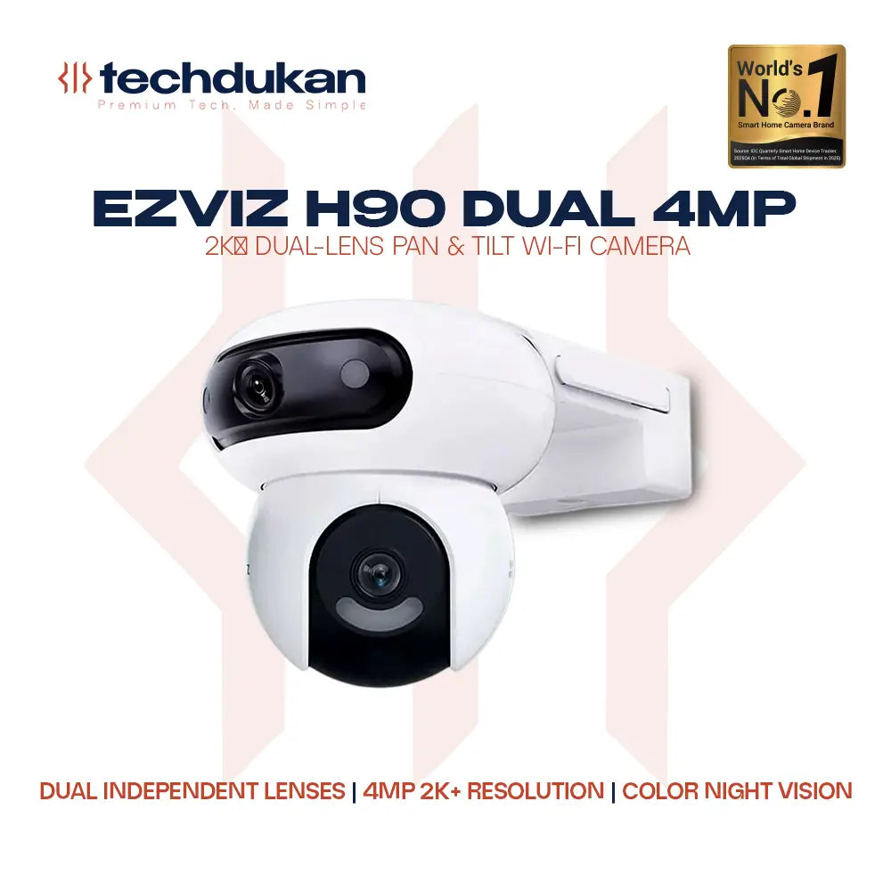 Ezviz H90 Dual 4MP 2K⁺ & 2K⁺ Dual-Lens Pan & Tilt Wi-Fi Camera