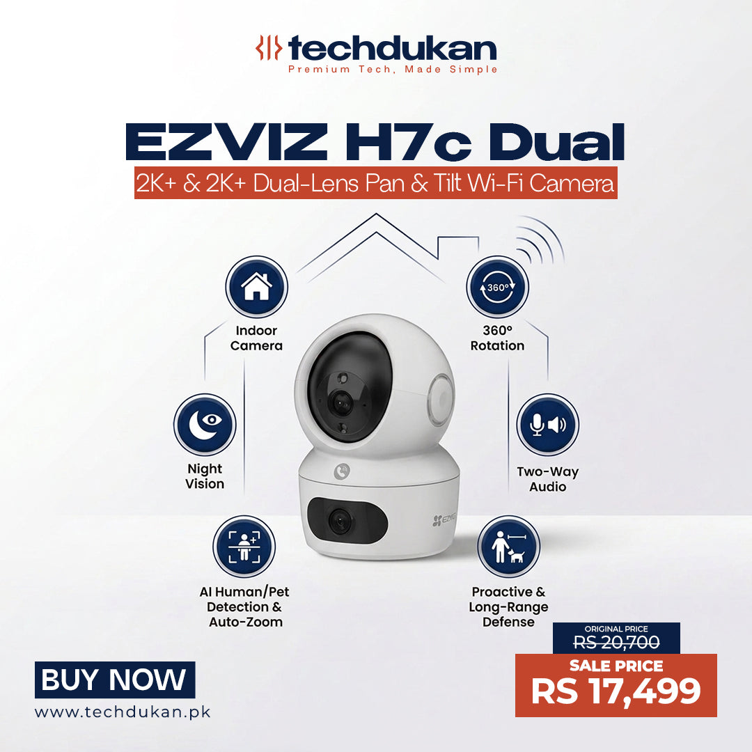 EZVIZ H7c Dual 2K+ & 2K+ Dual-Lens Pan & Tilt Wi-Fi Camera