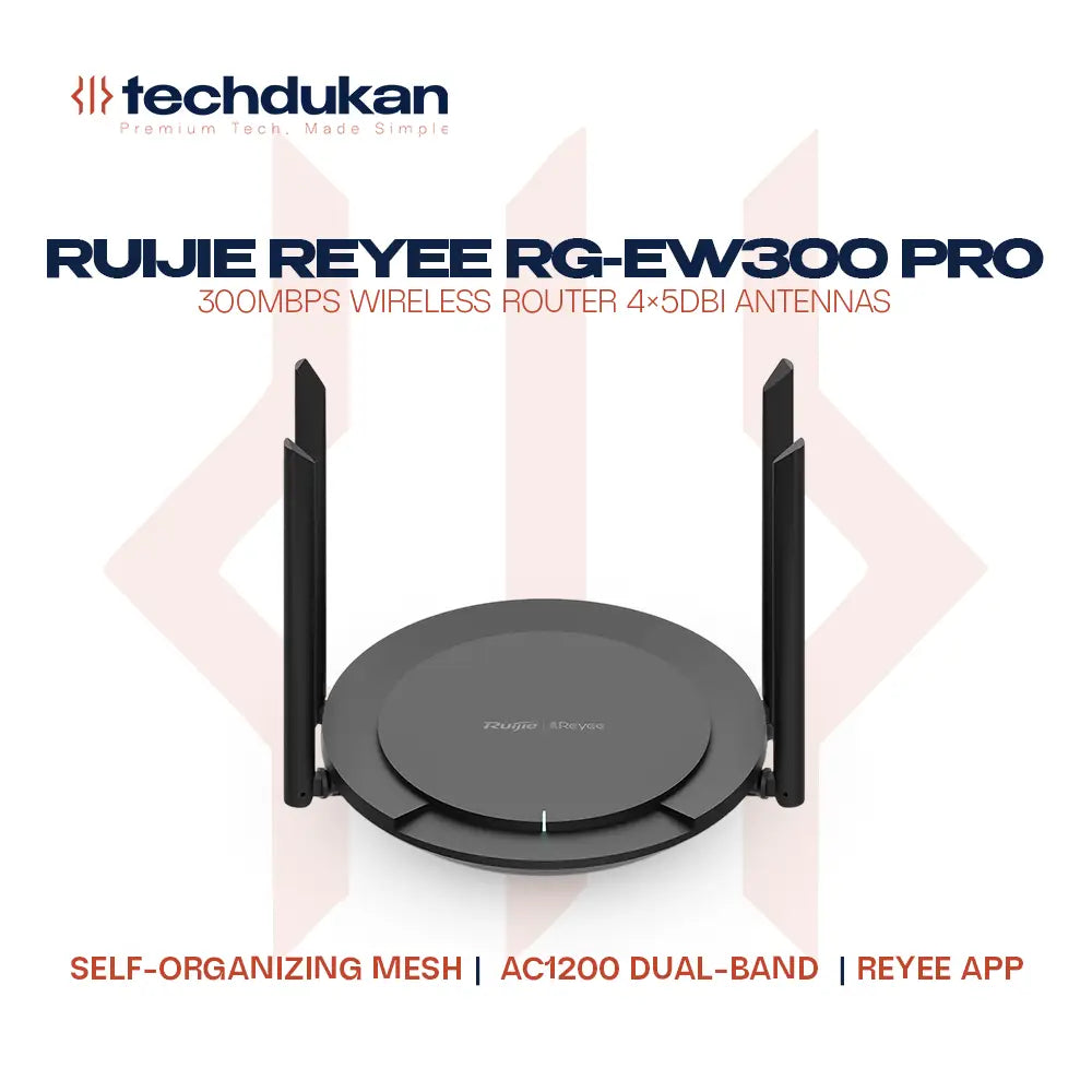 Ruijie Reyee RG-EW300 PRO 300Mbps Wireless Router 4×5dBi Antennas