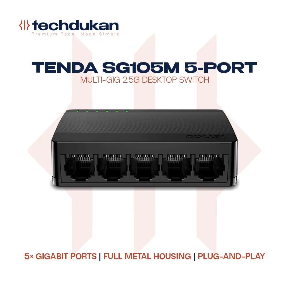 Tenda SG105M 5-Port Multi-Gig 2.5G Desktop Switch