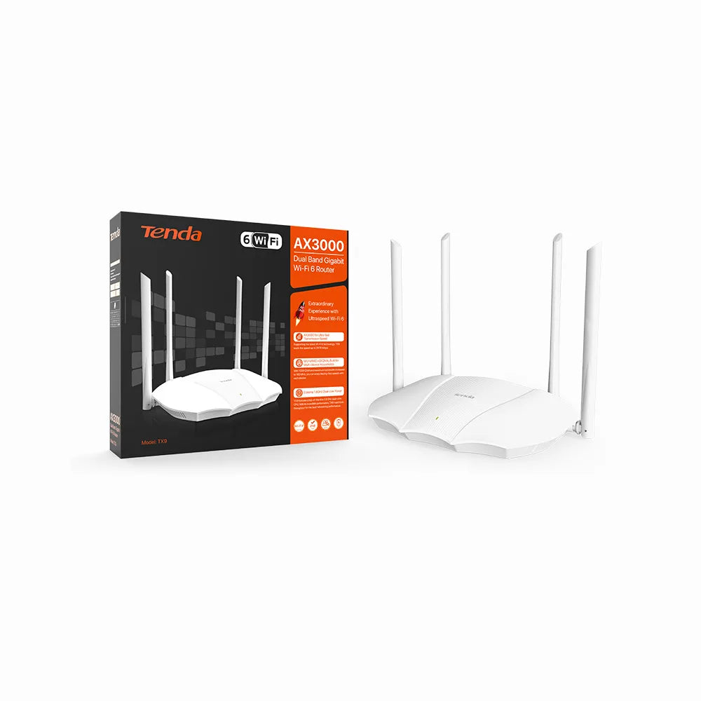 Tenda TX9 AX3000 Dual-Band Gigabit Wi-Fi 6 Router
