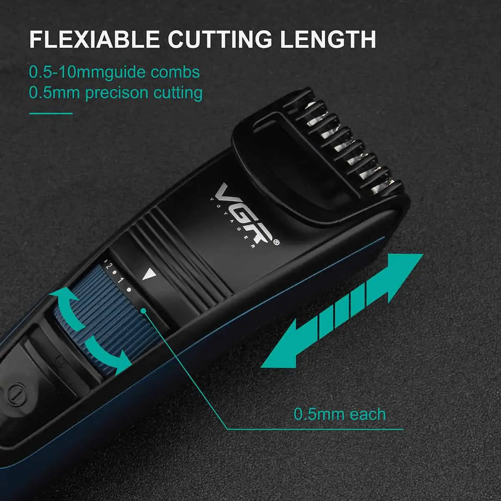VGR V-052 Professional Beard Trimmer For Men (Blue) — Image 6 — VGR