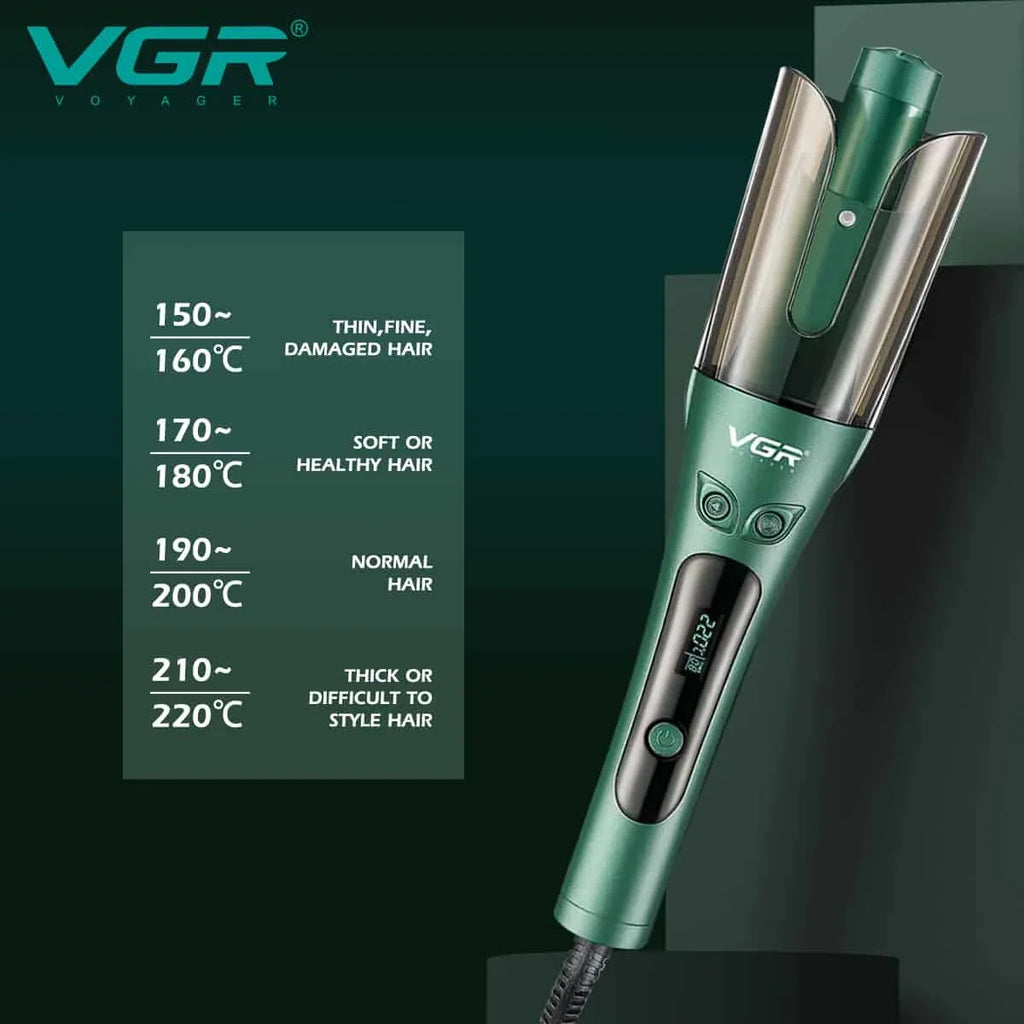 VGR V-583 Professional Automatic Hair Curler For Women (Green) — Image 5 — VGR