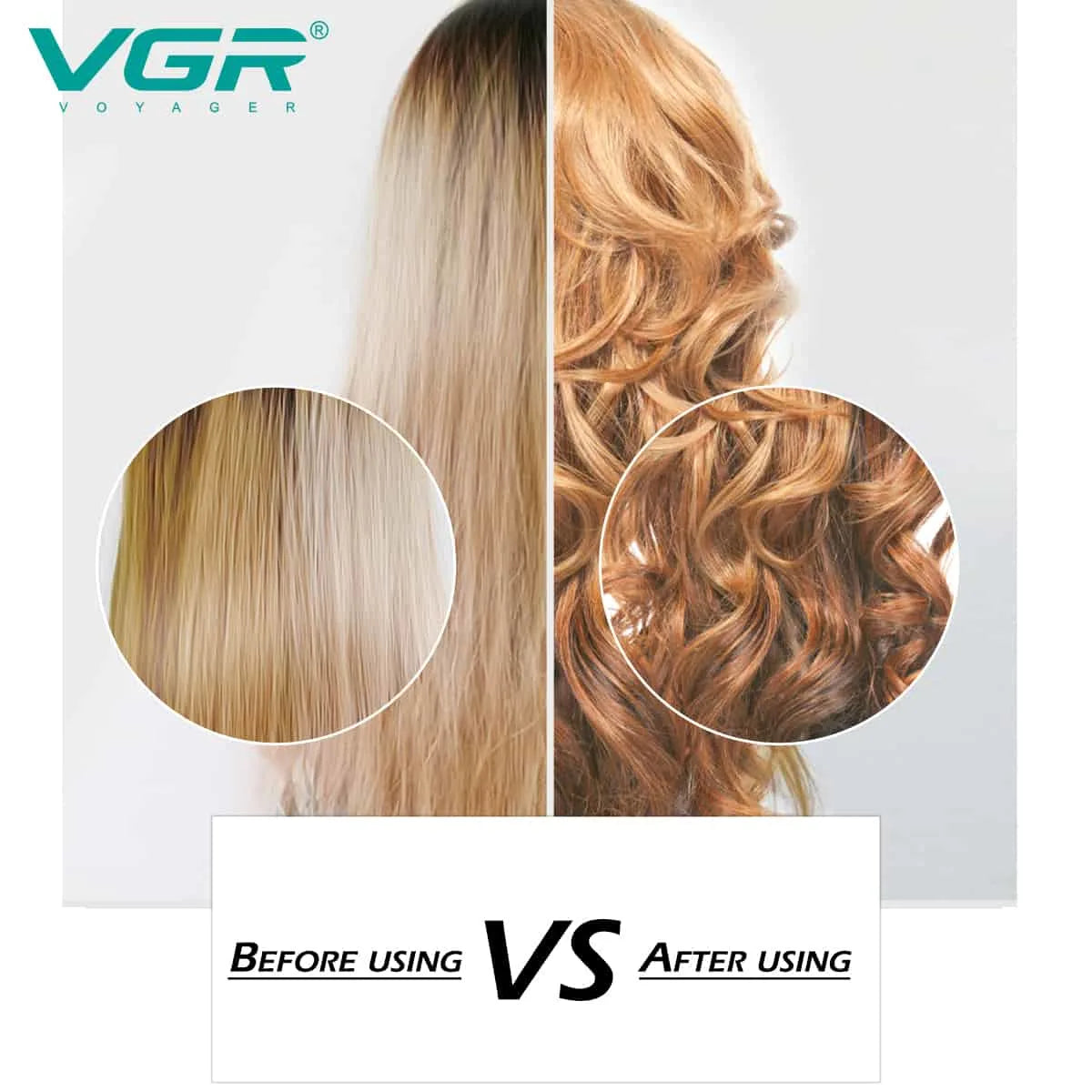VGR V-583 Professional Automatic Hair Curler For Women (Green) — Image 4 — VGR