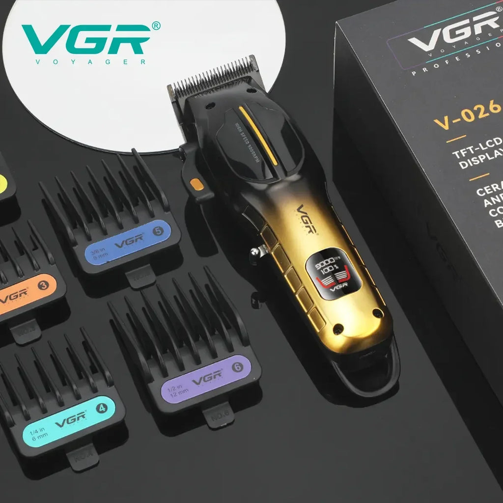 VGR V-026 Professional Cord/Cordless Hair Clipper for Men's