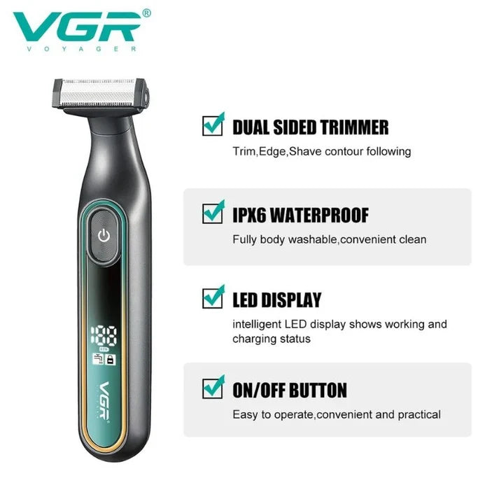 VGR V-360 Digital Display Cordless Dual Sided OneBlade