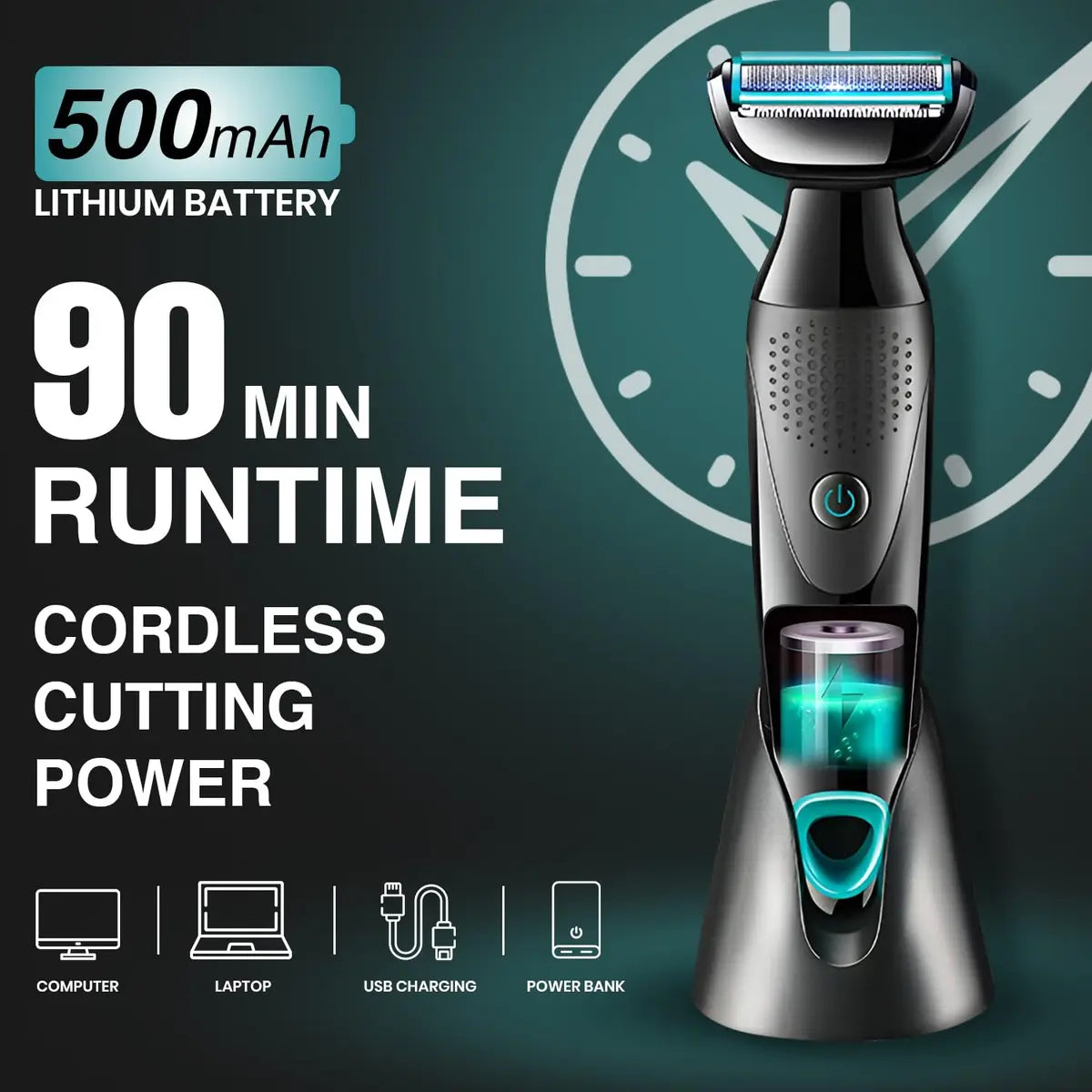 VGR V-601 Professional 2-in-1 Body Groomer for Men