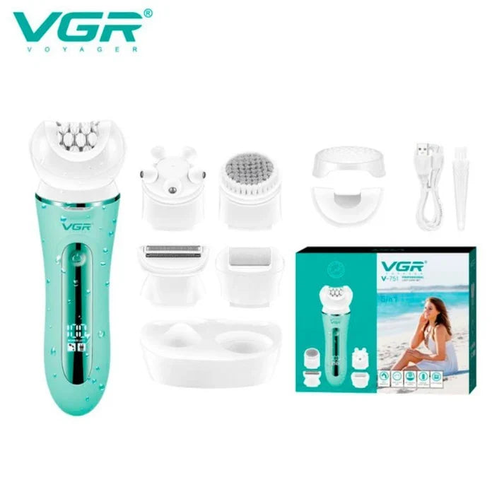 VGR V-751 5-in-1 Professional Lady Epilator