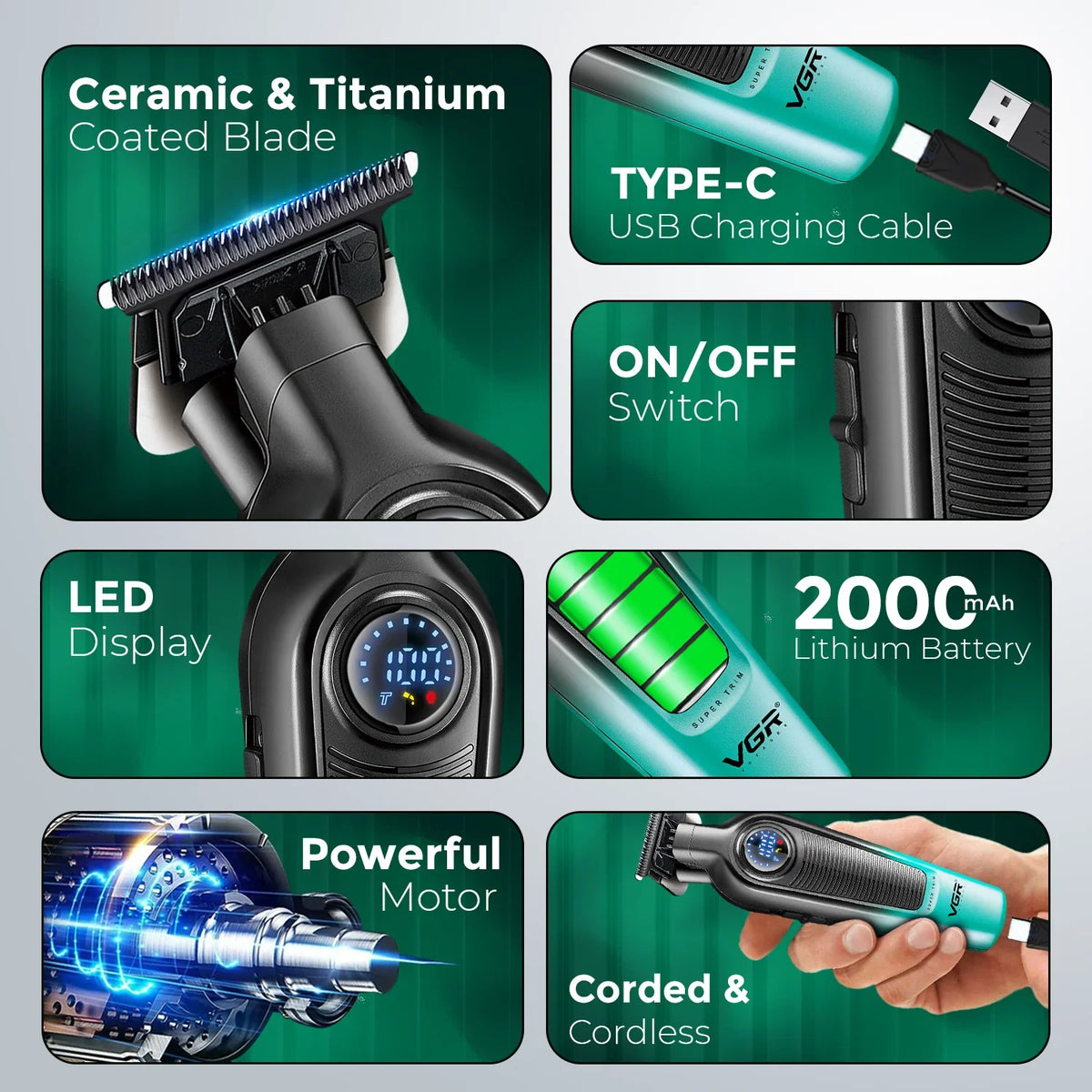 VGR V-996 Professional Hair Trimmer