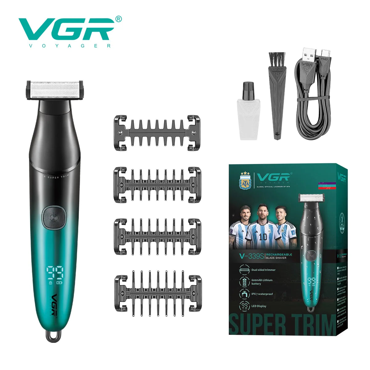 VGR V-339S Foil and Dual-sided Blades Shaver