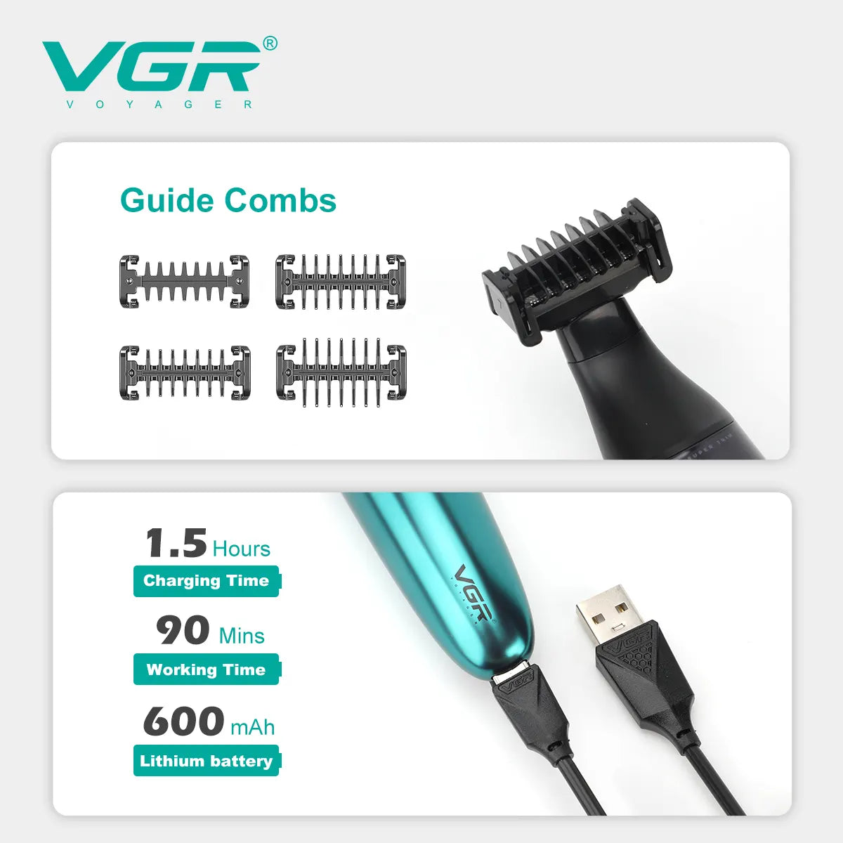 VGR V-339S Foil and Dual-sided Blades Shaver